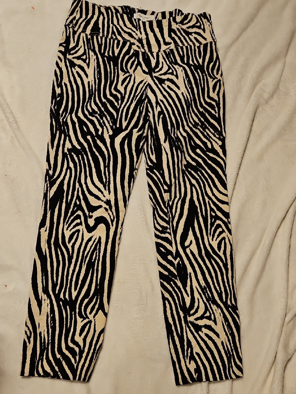 Black and White Zebra Print Women's Pants